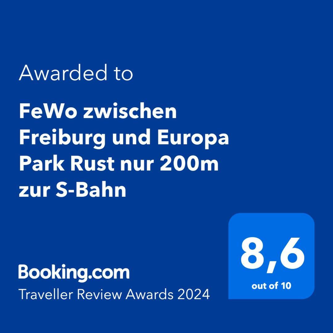 Fewo Zwischen Freiburg Und Europa Park Rust Nur 200M Zur S-Bahn 발링헨 외부 사진